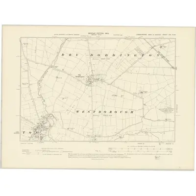 1903 Map of Lincolnshire CIV.NW, 1905 Print