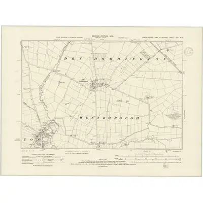 1903 Map of Lincolnshire CIV.NW, 1937 Print