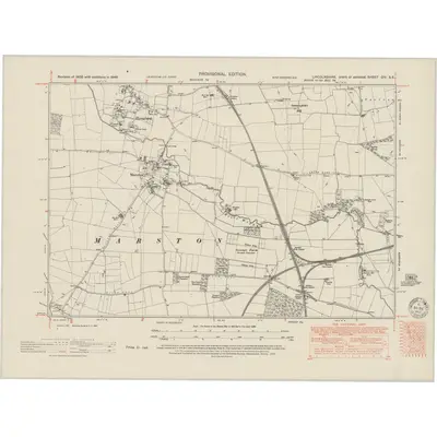 1946 Map of Lincolnshire CIV.SE, 1950 Print