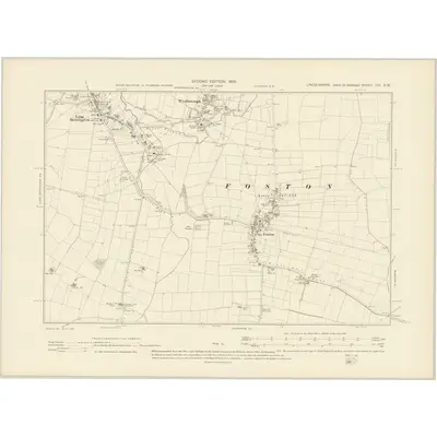 1903 Map of Lincolnshire CIV.SW, 1905 Print