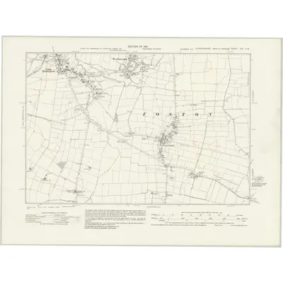1929 Map of Lincolnshire CIV.SW, 1931 Print