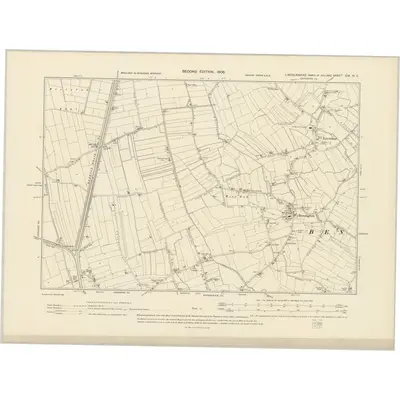 1903 Map of Lincolnshire CIX.NE, 1906 Print