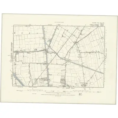 1887 Map of Lincolnshire CIX.NW, 1888 Print
