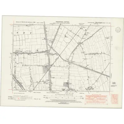 1938 Map of Lincolnshire CIX.NW, 1947 Print