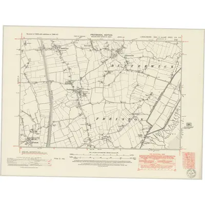 1946 Map of Lincolnshire CIX.SE, 1951 Print