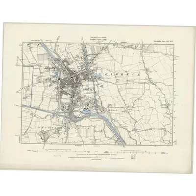 1886 Map of Lincolnshire CIX.SW, 1889 Print