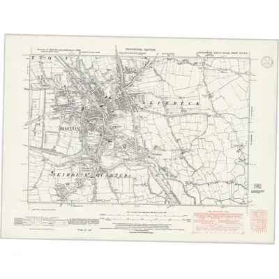 1938 Map of Lincolnshire CIX.SW, 1947 Print