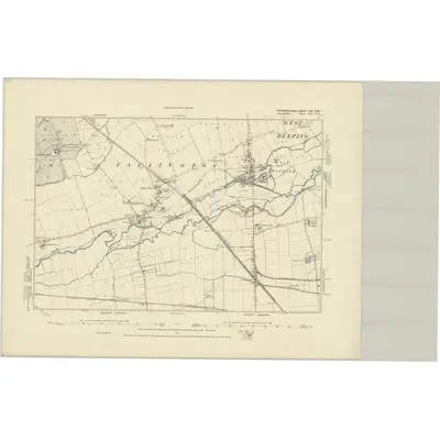 1885 Map of Lincolnshire CLI.NE, 1887 Print