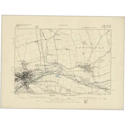1885 Map of Lincolnshire CLI.NW, 1886 Print