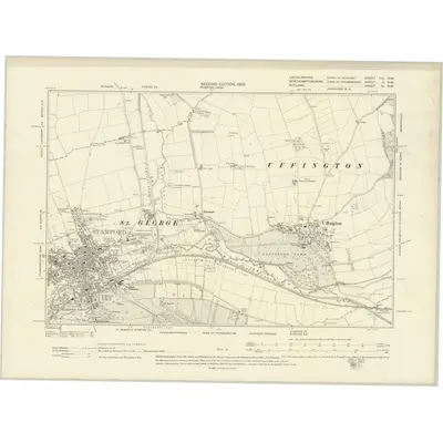 1902 Map of Lincolnshire CLI.NW, 1905 Print