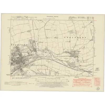 1950 Map of Lincolnshire CLI.NW, 1951 Print