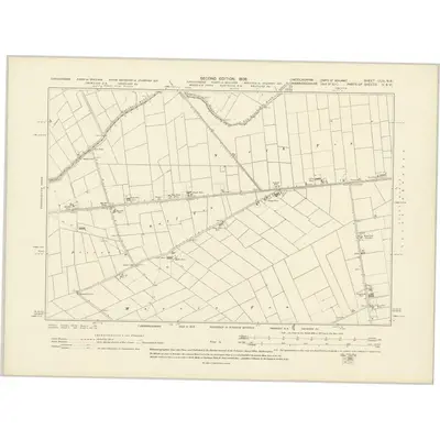 1900 Map of Lincolnshire CLIII.NE, 1906 Print