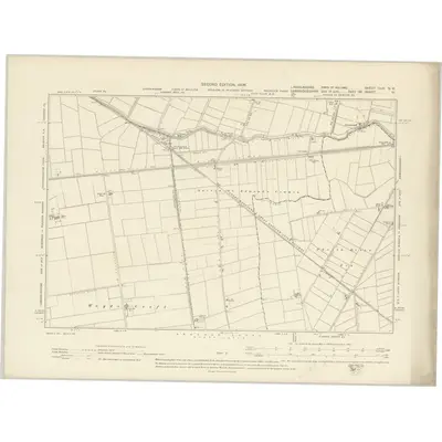 1900 Map of Lincolnshire CLIV.NW, 1906 Print