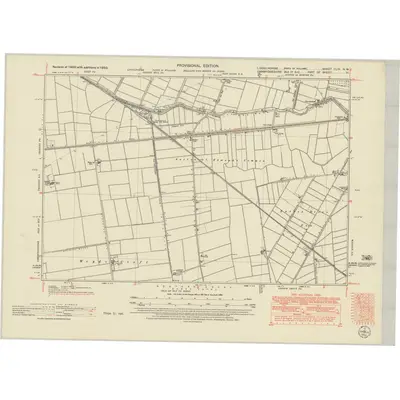 1950 Map of Lincolnshire CLIV.NW, 1951 Print