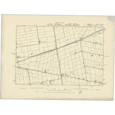 1886 Map of Lincolnshire CLIV.SW, 1887 Print