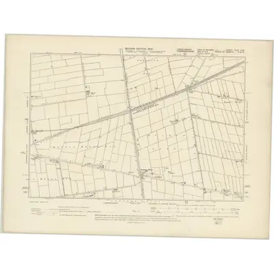 1900 Map of Lincolnshire CLIV.SW, 1906 Print