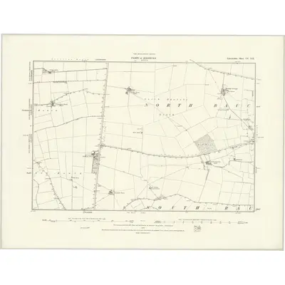 1887 Map of Lincolnshire CV.NE, 1888 Print