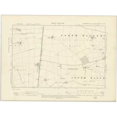 1903 Map of Lincolnshire CV.NE, 1905 Print