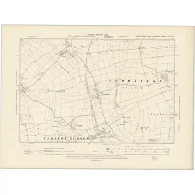 1903 Map of Lincolnshire CV.NW, 1905 Print