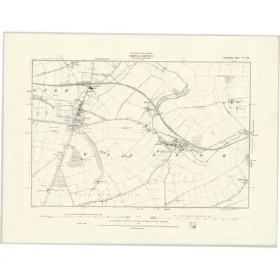 1887 Map of Lincolnshire CV.SE, 1888 Print