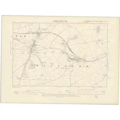 1903 Map of Lincolnshire CV.SE, 1905 Print