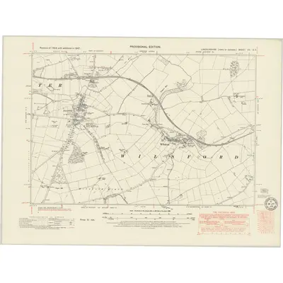1947 Map of Lincolnshire CV.SE, 1951 Print