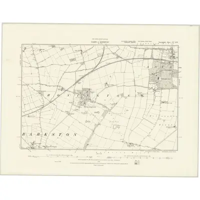 1887 Map of Lincolnshire CV.SW, 1888 Print