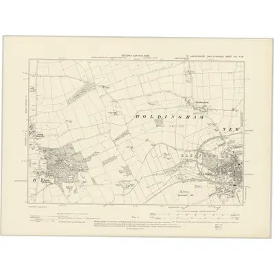 1903 Map of Lincolnshire CVI.NW, 1906 Print