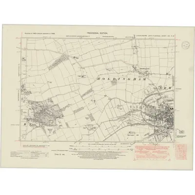 1938 Map of Lincolnshire CVI.NW, 1948 Print