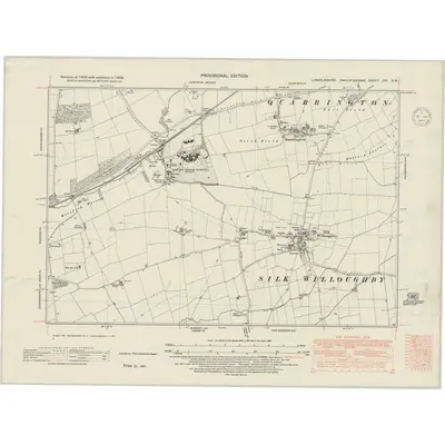 1938 Map of Lincolnshire CVI.SW, 1948 Print
