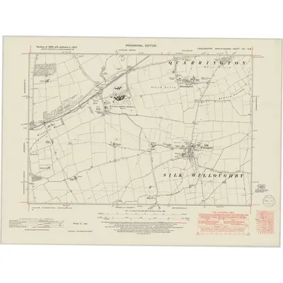 1947 Map of Lincolnshire CVI.SW, 1950 Print