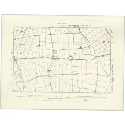 1887 Map of Lincolnshire CVII.NE, 1888 Print