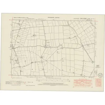 1947 Map of Lincolnshire CVII.NE, 1950 Print