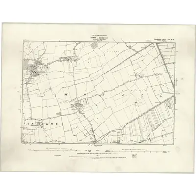 1887 Map of Lincolnshire CVII.NW, 1888 Print