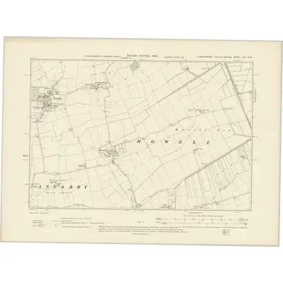 1903 Map of Lincolnshire CVII.NW, 1906 Print
