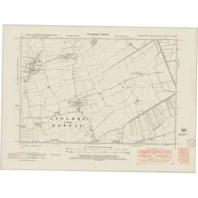 1947 Map of Lincolnshire CVII.NW, 1950 Print