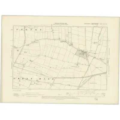 1903 Map of Lincolnshire CVII.SE, 1906 Print