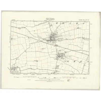 1887 Map of Lincolnshire CVII.SW, 1888 Print