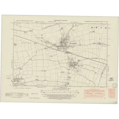 1947 Map of Lincolnshire CVII.SW, 1950 Print