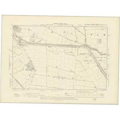 1904 Map of Lincolnshire CVIII.NE, 1906 Print