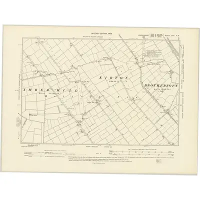 1903 Map of Lincolnshire CVIII.NW, 1906 Print