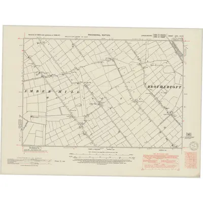 1946 Map of Lincolnshire CVIII.NW, 1951 Print