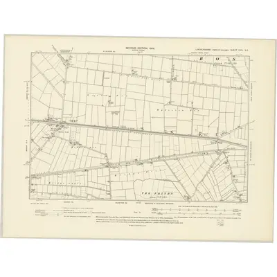 1903 Map of Lincolnshire CVIII.SE, 1906 Print