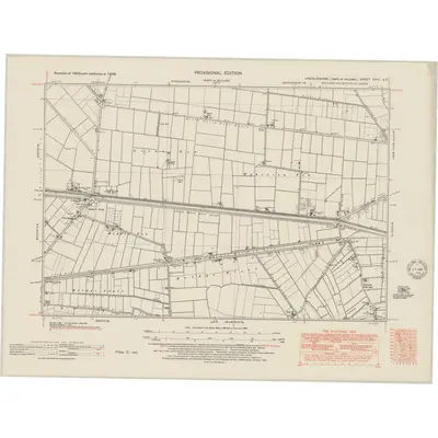 1946 Map of Lincolnshire CVIII.SE, 1951 Print