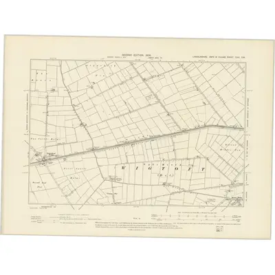 1903 Map of Lincolnshire CVIII.SW, 1906 Print
