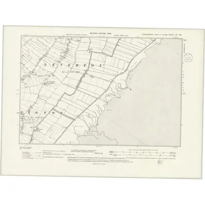 1903 Map of Lincolnshire CX.NW, 1936 Print