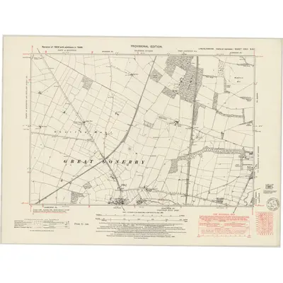 1948 Map of Lincolnshire CXIII.NE, 1951 Print
