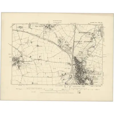 1886 Map of Lincolnshire CXIII.SE, 1887 Print