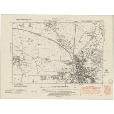 1947 Map of Lincolnshire CXIII.SE, 1950 Print