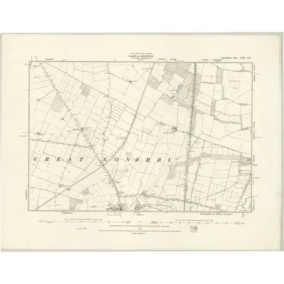 1887 Map of Lincolnshire CXIII.SW, 1888 Print